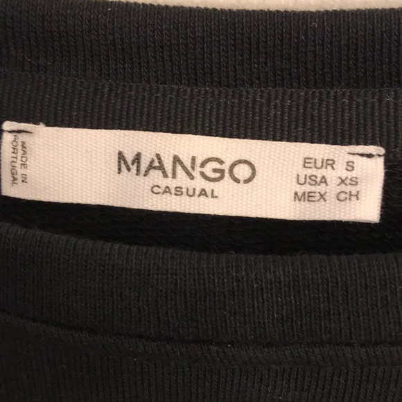 Mango Casual Black Message Sweatshirt w/Pearls XS - Picture 8 of 8